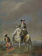 unknow artist Equestrian portrait of Empress Catherine I oil painting on canvas